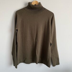 (NWT) KOTN Women's Fine Knit Cotton Turtleneck - Olive